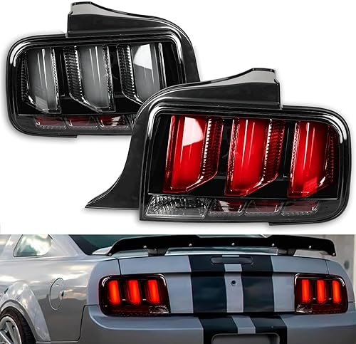 Conjunto de luz trasera ahumada compatible con Mustang 2005 2006 2007 2008 2009, lámparas LED de señal secuencial derecha e izquierda disponible en Yaxa Peru