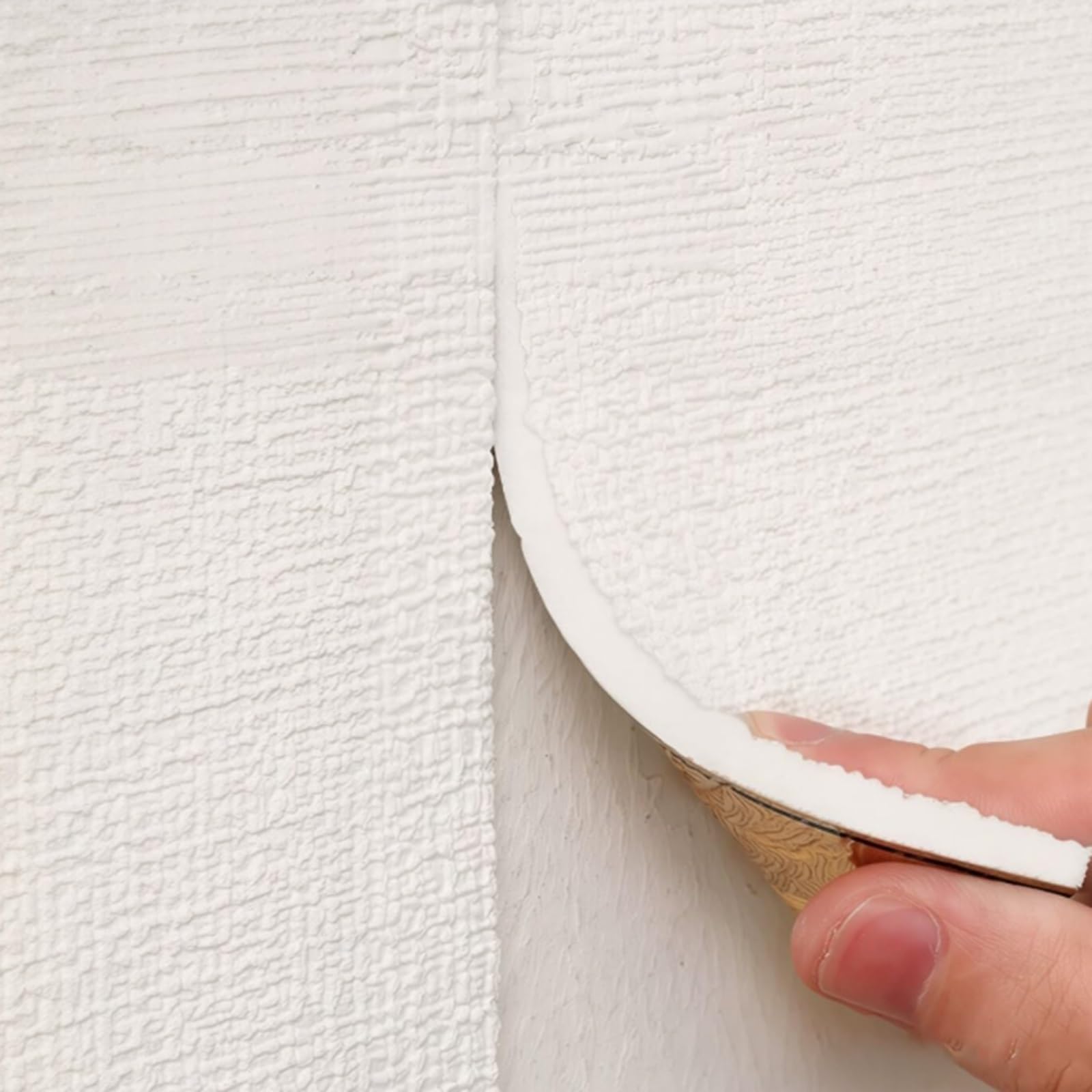 Paneles de pared tapizados autoadhesivos blancos | Acolchado protector grueso de 5 rollos