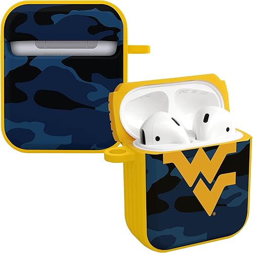 AFFINITY BANDS West Virginia Mountaineers Camo HDX - Funda compatible con Apple AirPods Generaciones 1 y 2
