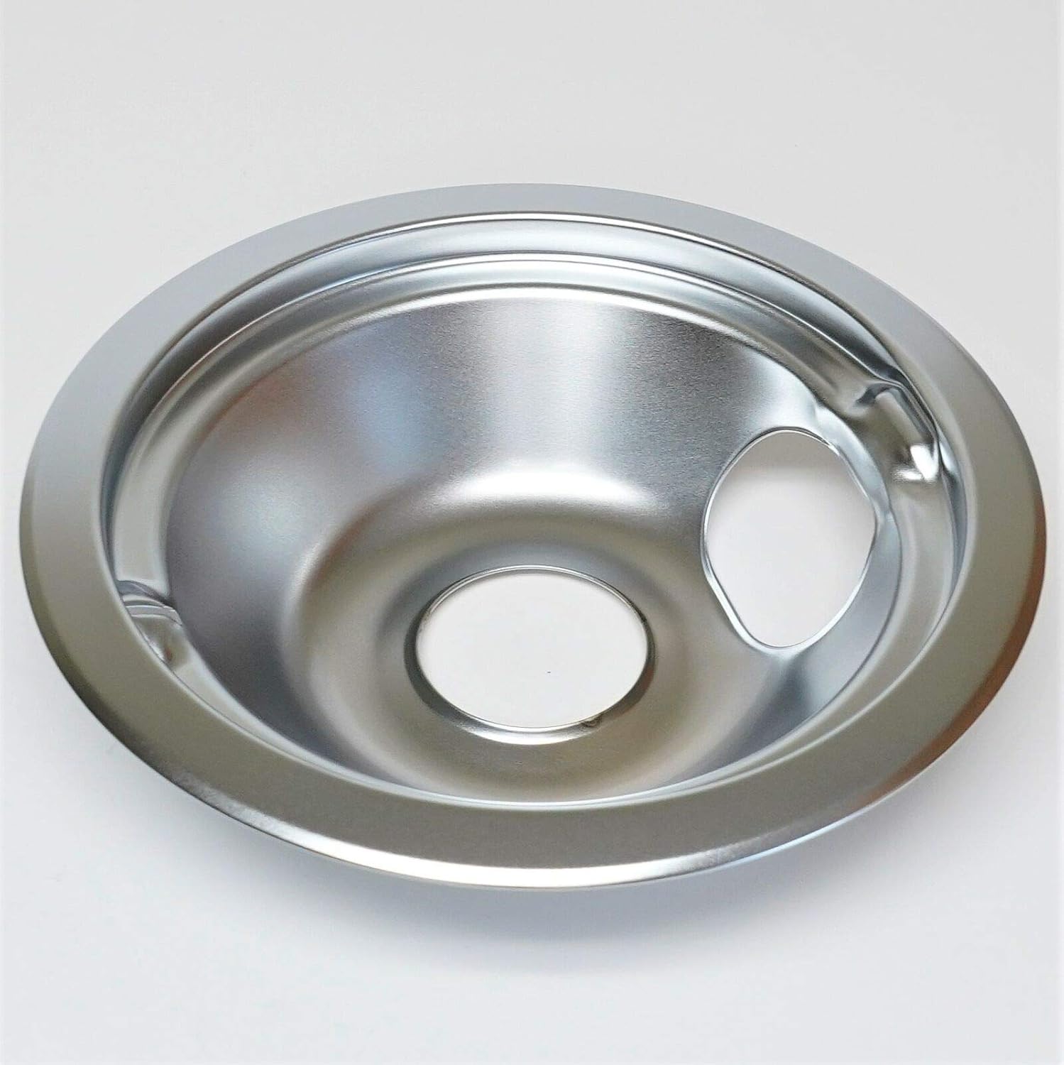 WB31K10265 Stove Range 6" Chrome Drip Pan Burner Bowl for GE AP5791287 3026611 PS8754845, 2-Pack