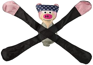 Doggles TYPEPI02 Pentapulls Pink Pig Dog Toy, 11