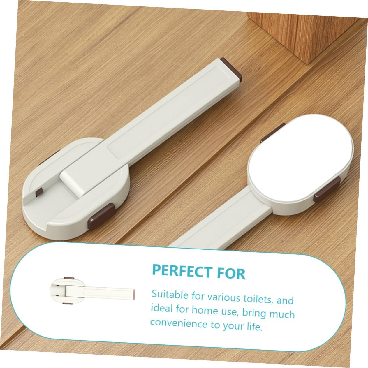 Bathroom Safety Locks Toilet Lid Lock for Boys and Girls Easy Install No Screws Needed