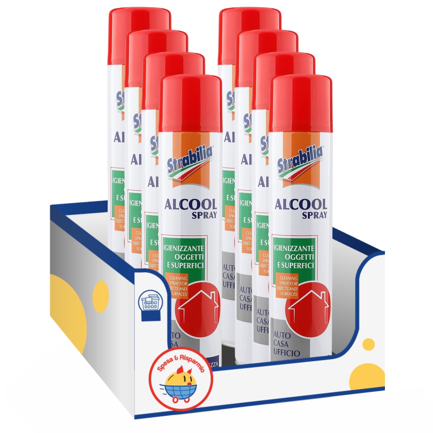 Spray disinfettante a base alcolica – igienizzante multiuso superfici – 500ml – Variazioni 4/8/12 Pezzi (8)
