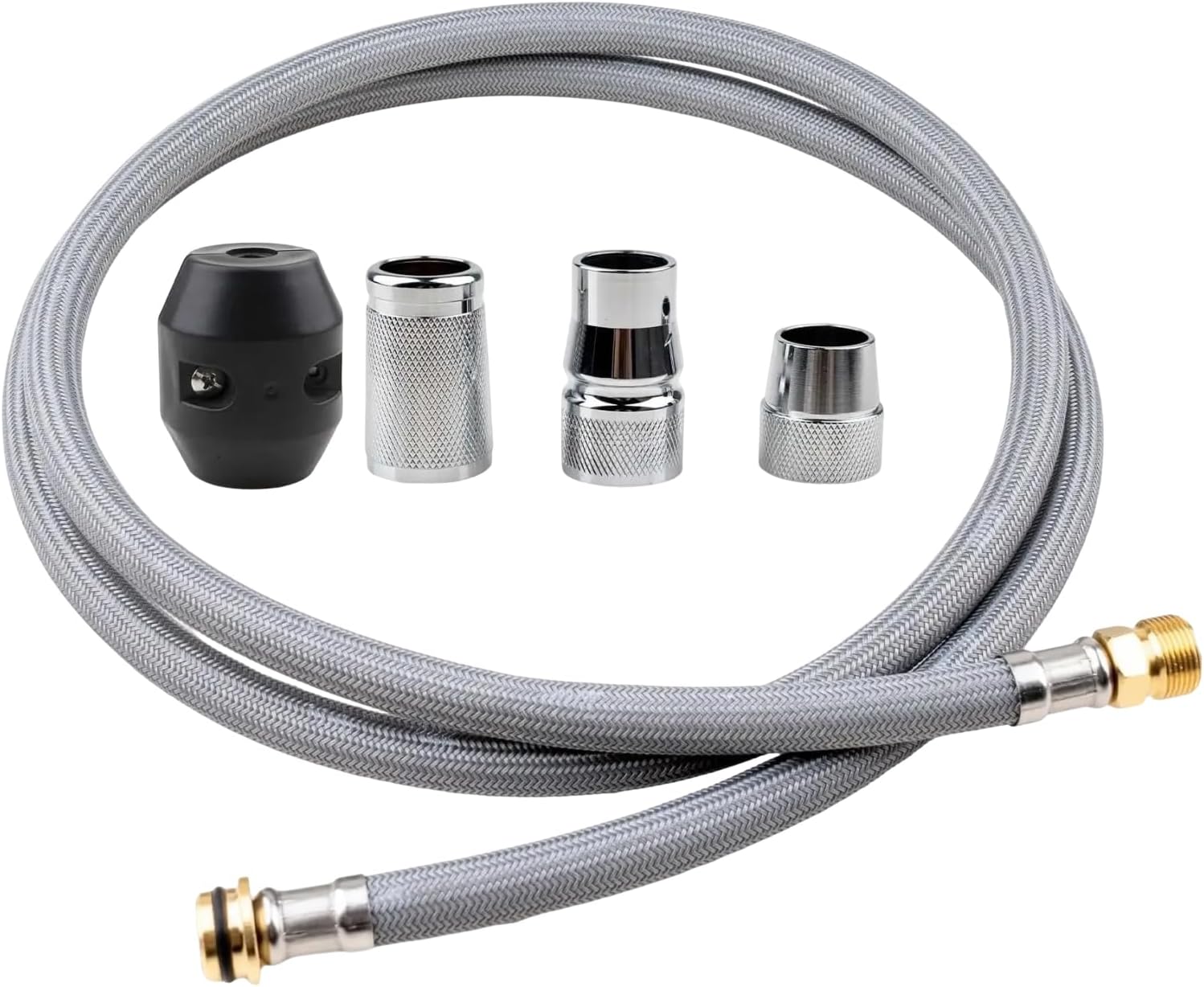 5 Pcs Kitchen Faucet Hose Replacement Kit Compatible with Grohe Pull-Down Faucets 48293000, Flexible Pull-Out Sprayer Hose with Connectors & Weight