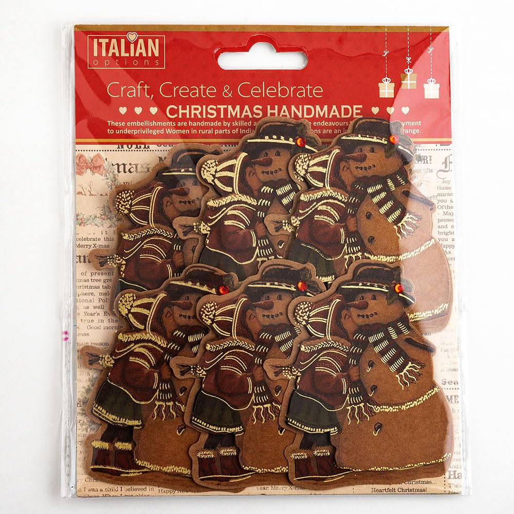 Italian Options Vintage Snowmen Traditional Craft Decorations (6 pcs)