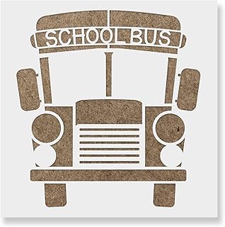 School Bus Stencil - Stencils for Canvas, Stencils for Wood, Mylar Stencils, Big Stencils, Stencils for Painting - Buy now