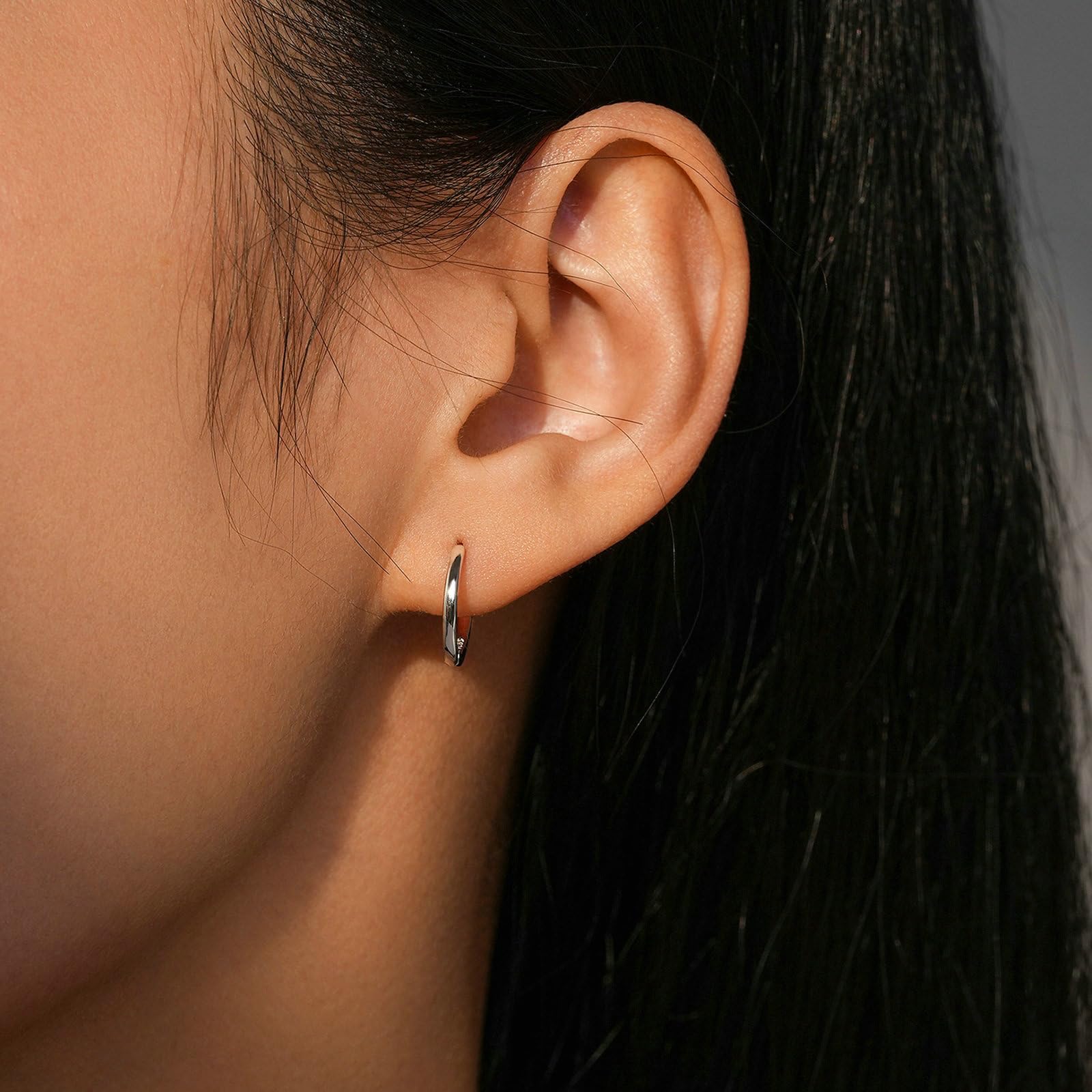 Pendientes de platino para mujer 950, pendientes de aro de 11,2 mm, 13,5 mm, 15,6 mm, pendientes de boda, pendientes de aro sin alergias para mujeres