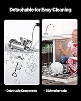 Vista 6 de VEVOR Molinillo de Carne Manual, Molinillo de Carne de Acero Inoxidable 304 con Abrazadera de Mesa de Acero, #12 Picadora de Carne para Salchichas