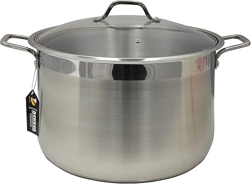 Miniatura 1 de BEKKER - Olla de acero inoxidable con tapa (21,5 cuartos de galón)