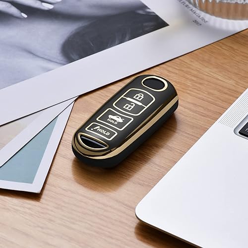 Miniatura 6 de ELOHEI Funda para llavero Mazda, compatible con Mazda 3 6 8 Miata MX5 CX3 CX4 CX5 CX7 CX9 TPU suave de alta calidad de protección completa de 360