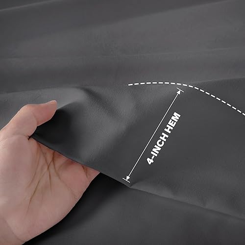 Miniatura 3 de Lavisun Paquete de 2 sábanas encimeras de tamaño matrimonial, sábanas planas de calidad de hotel, sábanas de microfibra cepillada, sábanas a granel