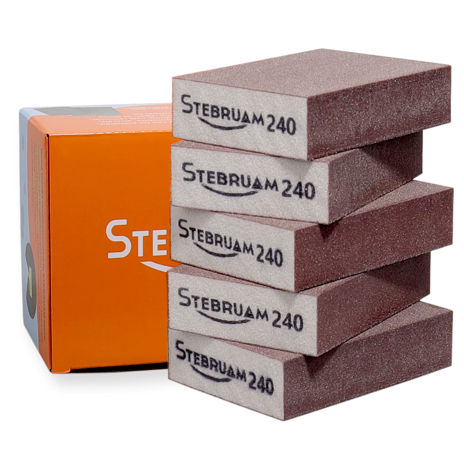 STEBRUAM 5 Pieces Sanding Sponges,Coarse and Fine Sanding Blocks -240 Grits Specifications Sanding Pads,sand sponge Washable and Reusable,Sand Paper Pack for Metal Wood and Wall