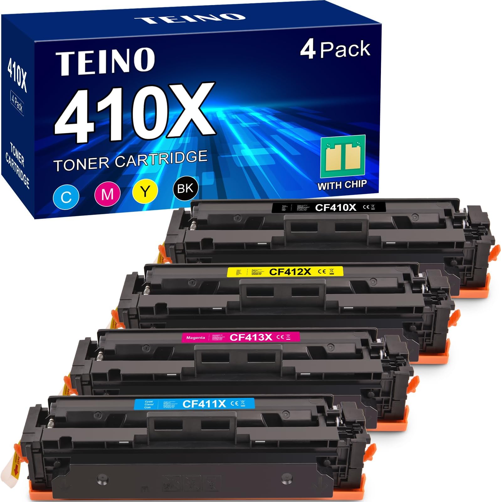 HenceBuy 410A Cartucho De Tóner Compatible Para HP 410A 410X Toner Para Color LaserJet Pro MFP M477fdw MFP M477fdn M477 M377dw M452nw M452dn M452 Negro Cian Amarillo Magenta (Paquete De 5