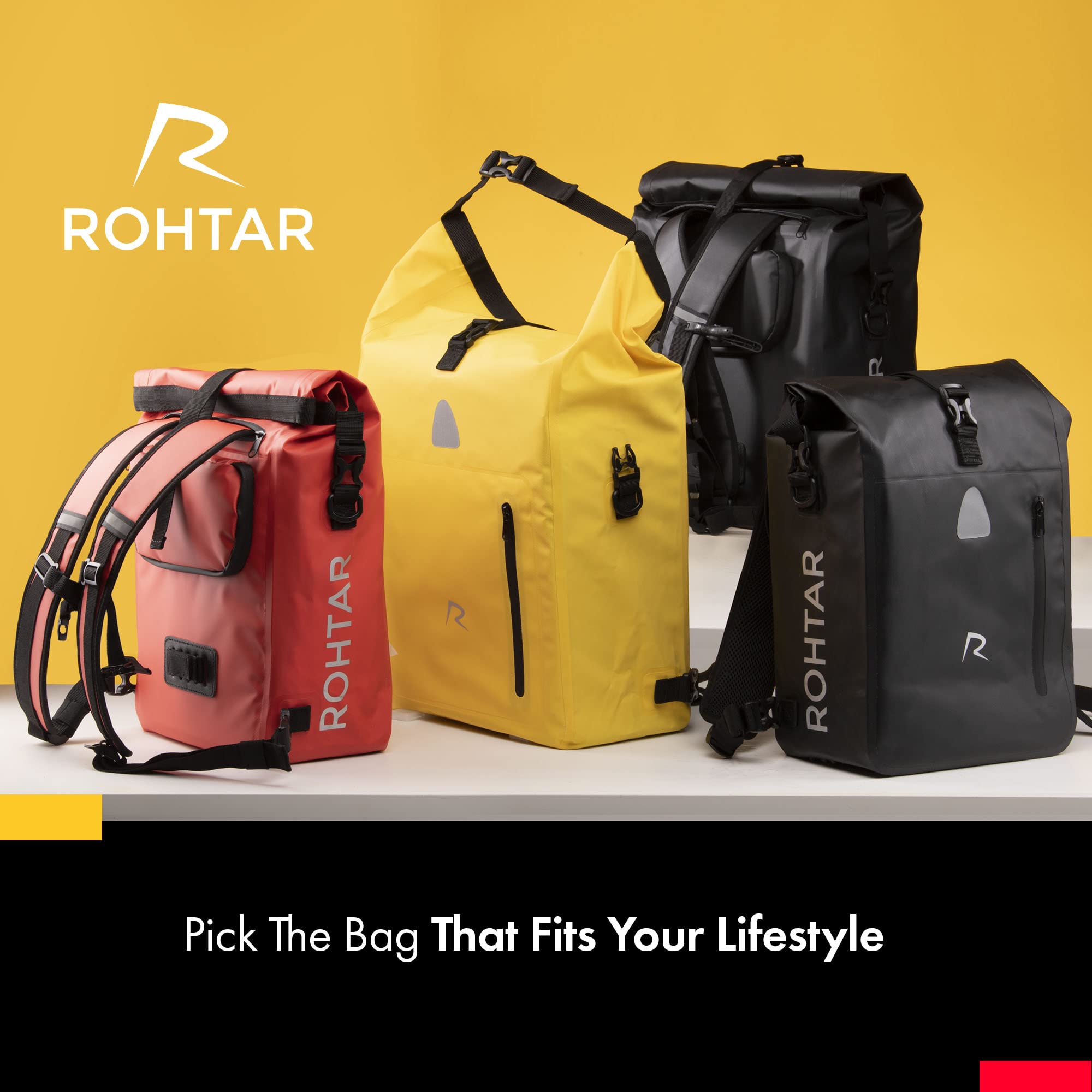 Rohtar Waterproof Bike Pannier Bag 25l Pannier Backpack With