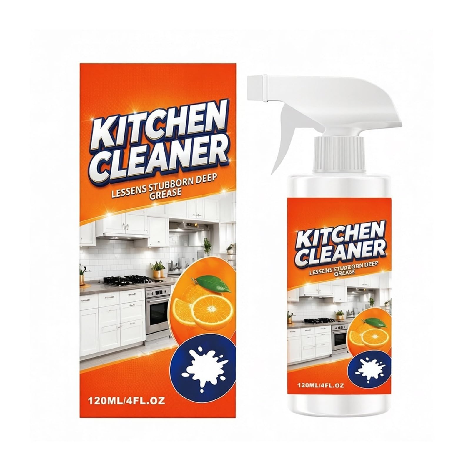 120 Mililitros De Limpiador Cocina for Quitar Manchas Grasa | Elimina fácilmente las manchas rebeldes(2pcs)