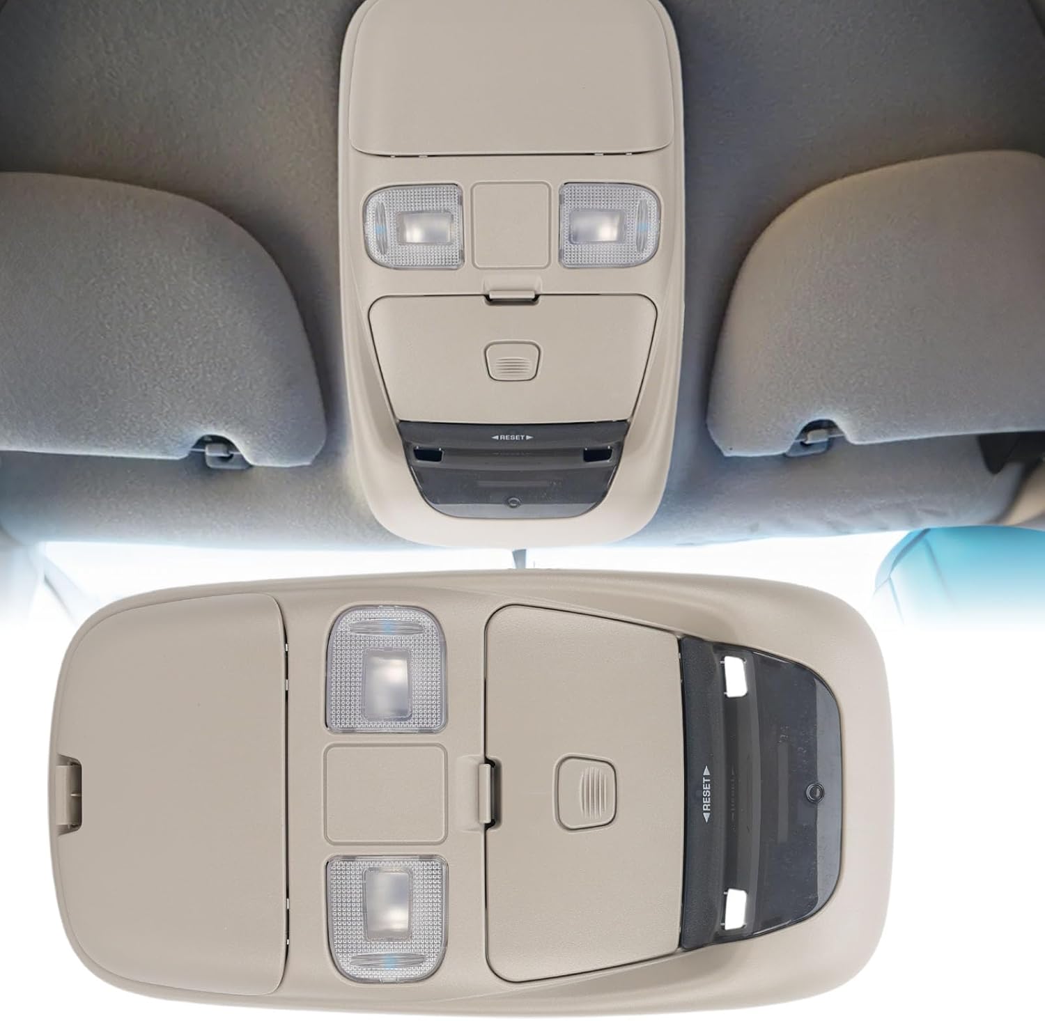 Overhead Console Dome Reading Light Map Lamp Compatible with 1999-2001 Dodge Ram 1500 2500 3500, 2002 Ram 2500 3500 Replaces SN96TL2AA