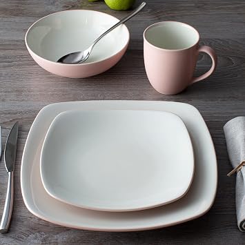 Noritake Colorwave Pink 4-Piece Square Place Setting, Service for 1
