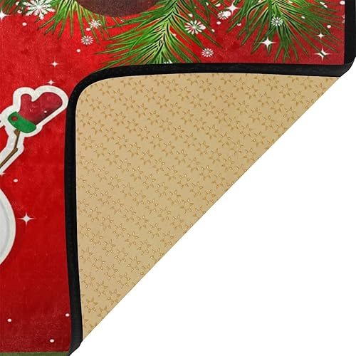 Miniatura 6 de Alfombras de cocina Camino rojo Navidad muñeco de nieve felpudo alfombras de baño antideslizante para baño cocina interior 39 x 20