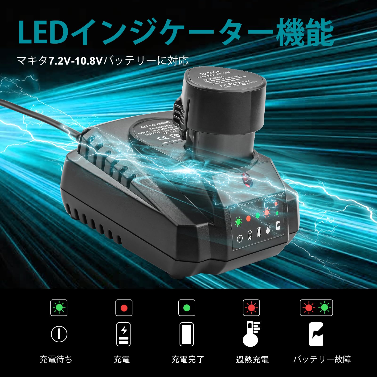 Amazon.co.jp: Ehomtikk 互換マキタ 充電器 DC10WA DC10WAT DC10WB