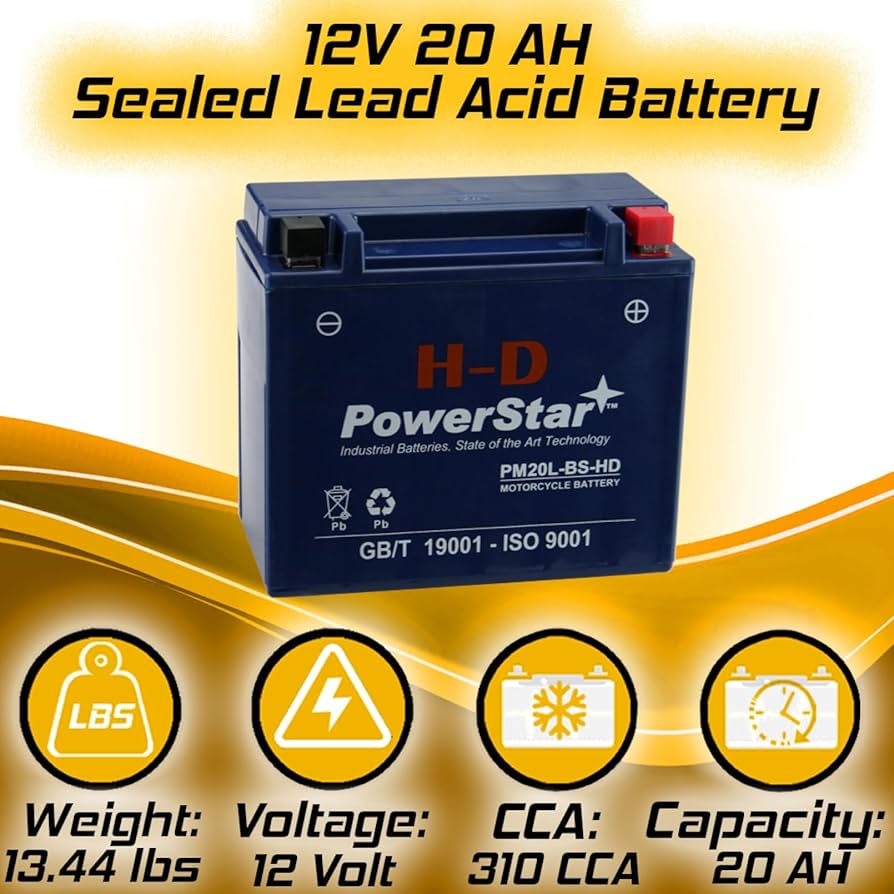 BATTERY　Harley-Davidson　MTX20-BS Amazon.com: Mighty Max Battery YTX20L-BS GEL Battery for
