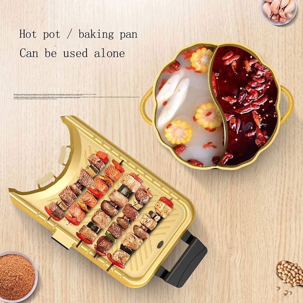 Barbecue Grill Electric Teppanyaki Table Grill, Barbecue Griddle,Non-Stick Hot Plate,Hot Pot Multi-Function Electric Baking Pan