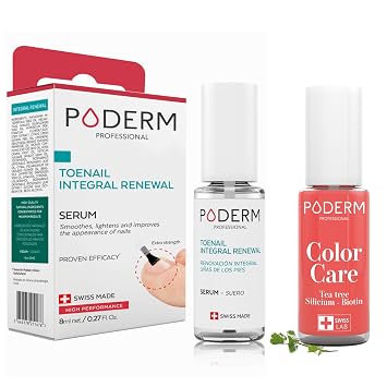 PODERM 2-in-1 Pack Restores Nail Appearance and Enhances Color Toe and Fingernail Care Botanical Ingredients Quick & Easy Swiss Made