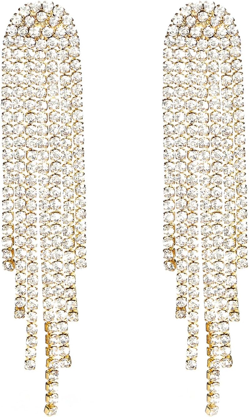 Dangle Quaste Ohrringe Für Damen – Lange Kristall-Ohrringe Für Party & Hochzeit