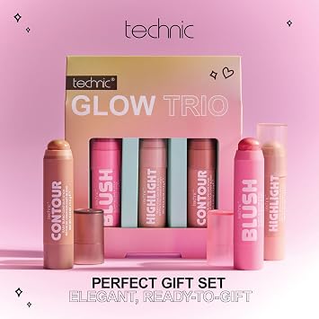 Technic Glow Trio Stick Set - Cream Blusher, Highlighter, Contour