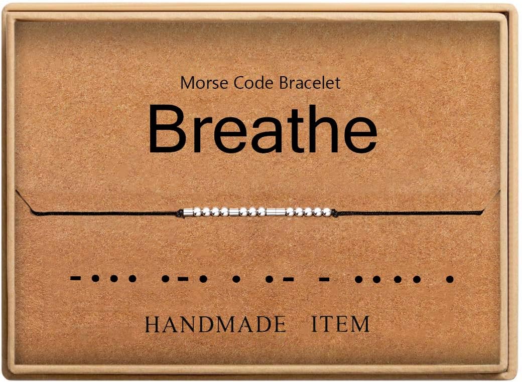 Lcherry Personalized Gift for Women Funny Morse Code Bracelet for Women Friendship Inspirational Gifts for Women