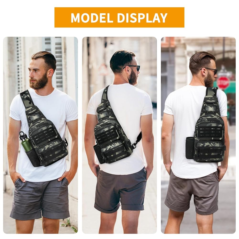 Borsa Tattica Explokit Per Uomo - Tracolla Regolabile, 32x16x34 Cm - Foto 8