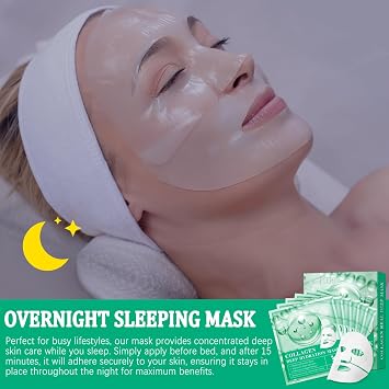 Collagen Face Mask,Advanced Hydrogel Sheet Masks Skincare, Pack of 6 Overnight Peel Off Face Mask for Hydration Boost, Skin Face Mask