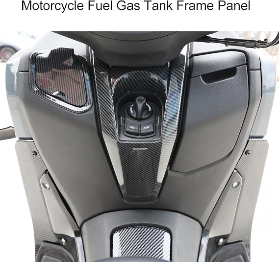 Carbon Fiber Style Motorcycle Fuel Gas Tank Frame Panel for NMAX 125&155 (2020-2024), Lightweight ABS Material with and Easy Adhesive for a Sporty Vibe!