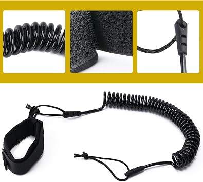 10ft Surfboard SUP Leash، Kayak Ankle Leash Spiral TPU، for Stand Up Paddle Board، Bodyboard