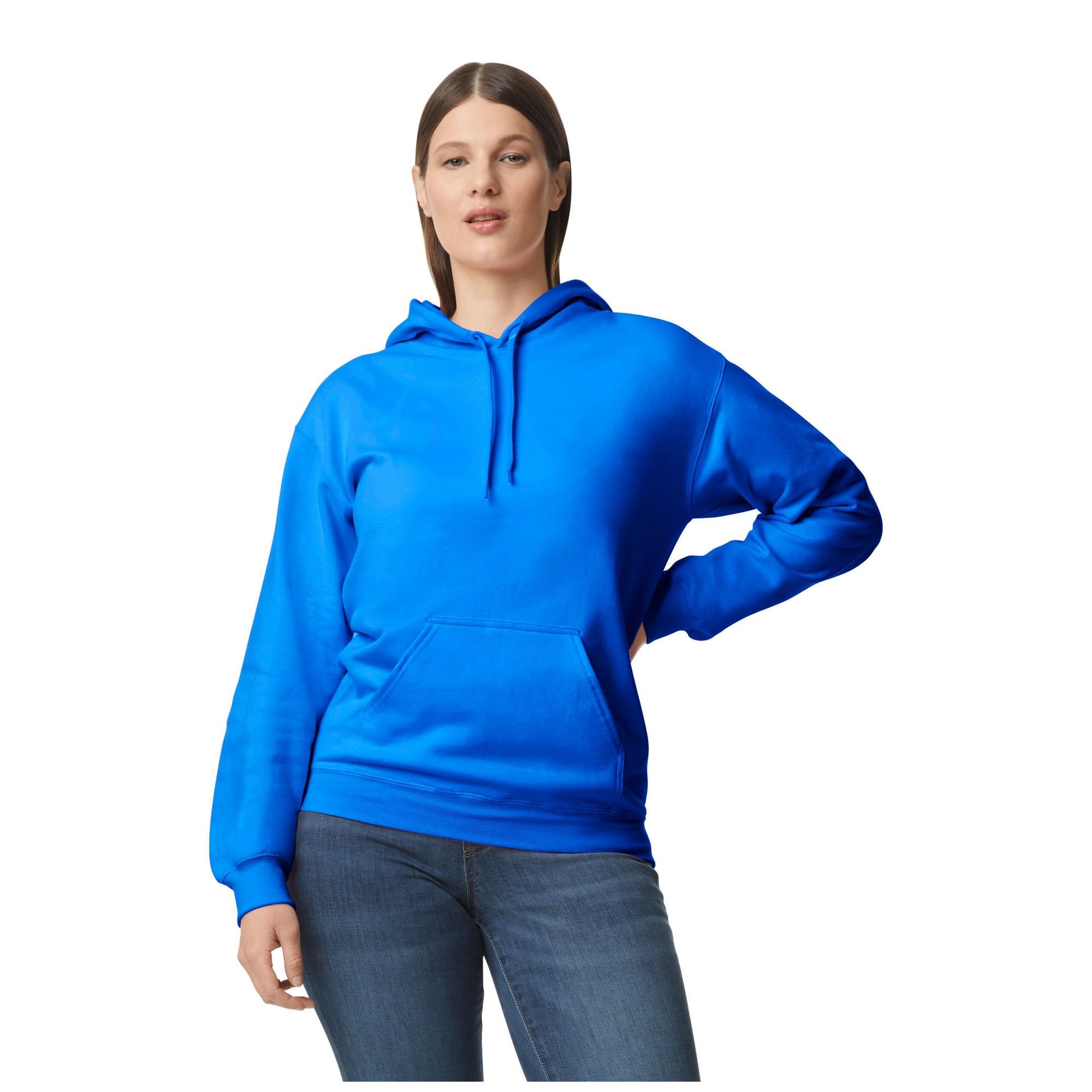 Gildan Unisex Adult Softstyle Fleece Midweight Hoodie (XL) (Royal Blue)