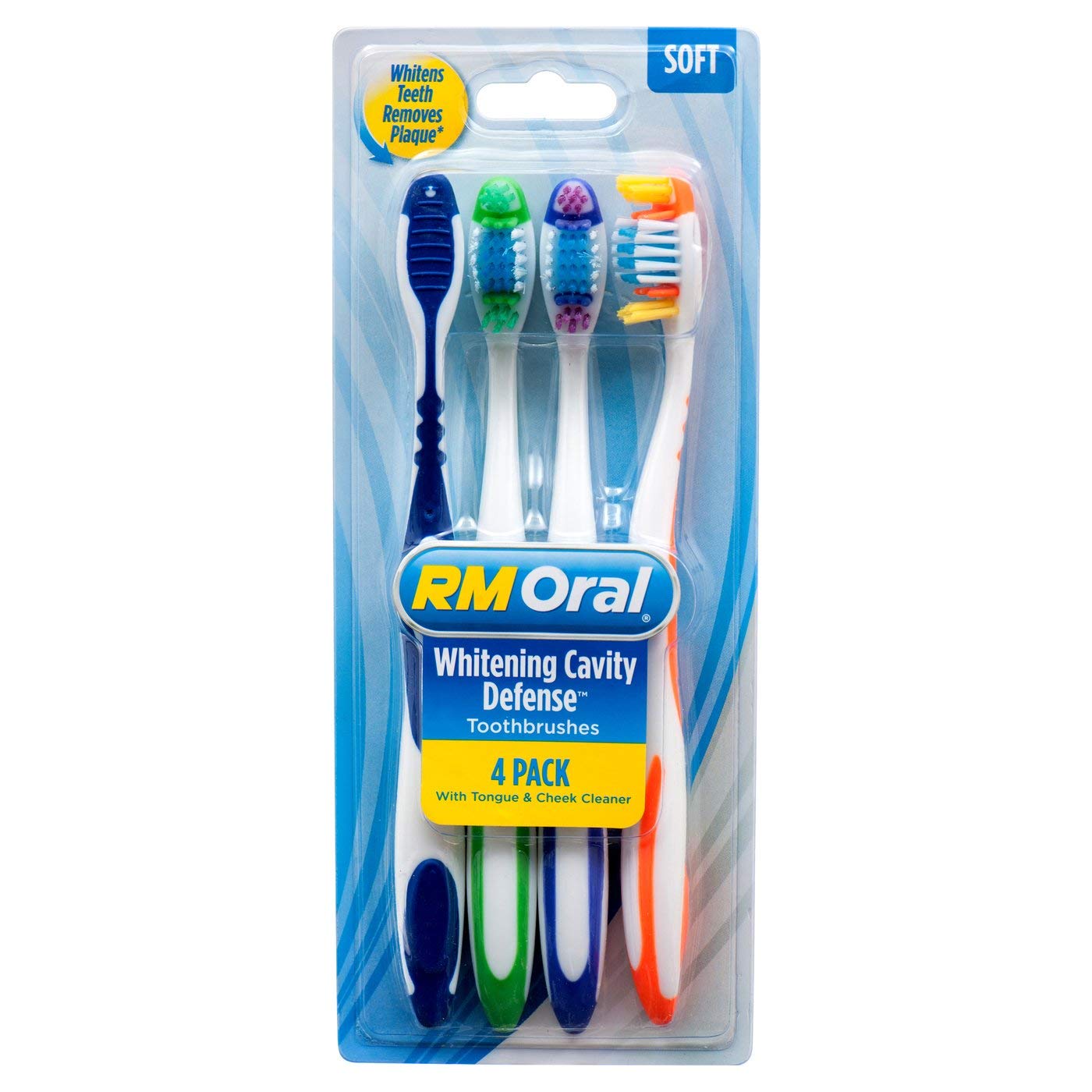 Rm, Oral Toothbrsh Whitening Soft 4 Count, 4 Count