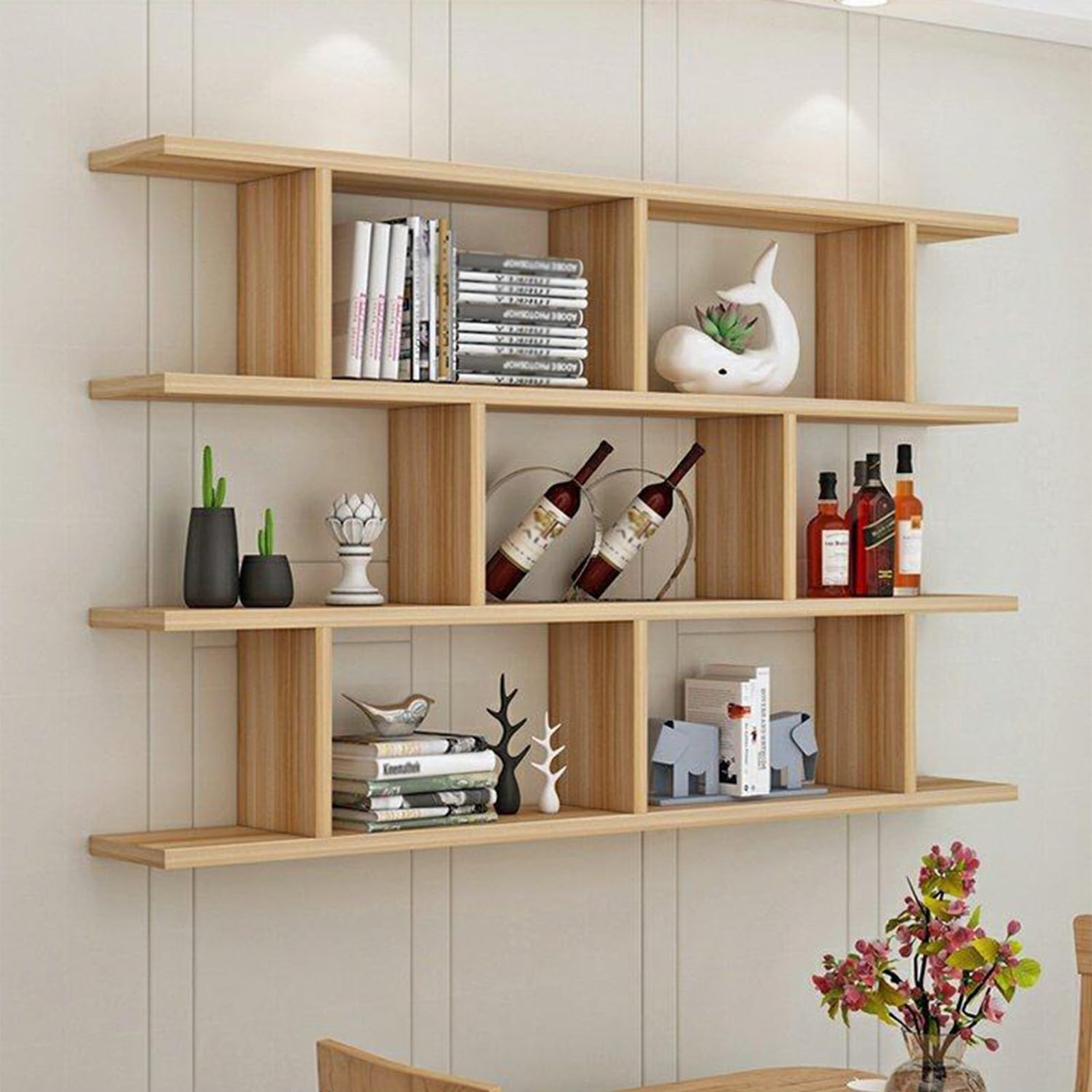 Étagère montée à 3 niveaux pour salon et chambre créant un présentoir moderne suspendu