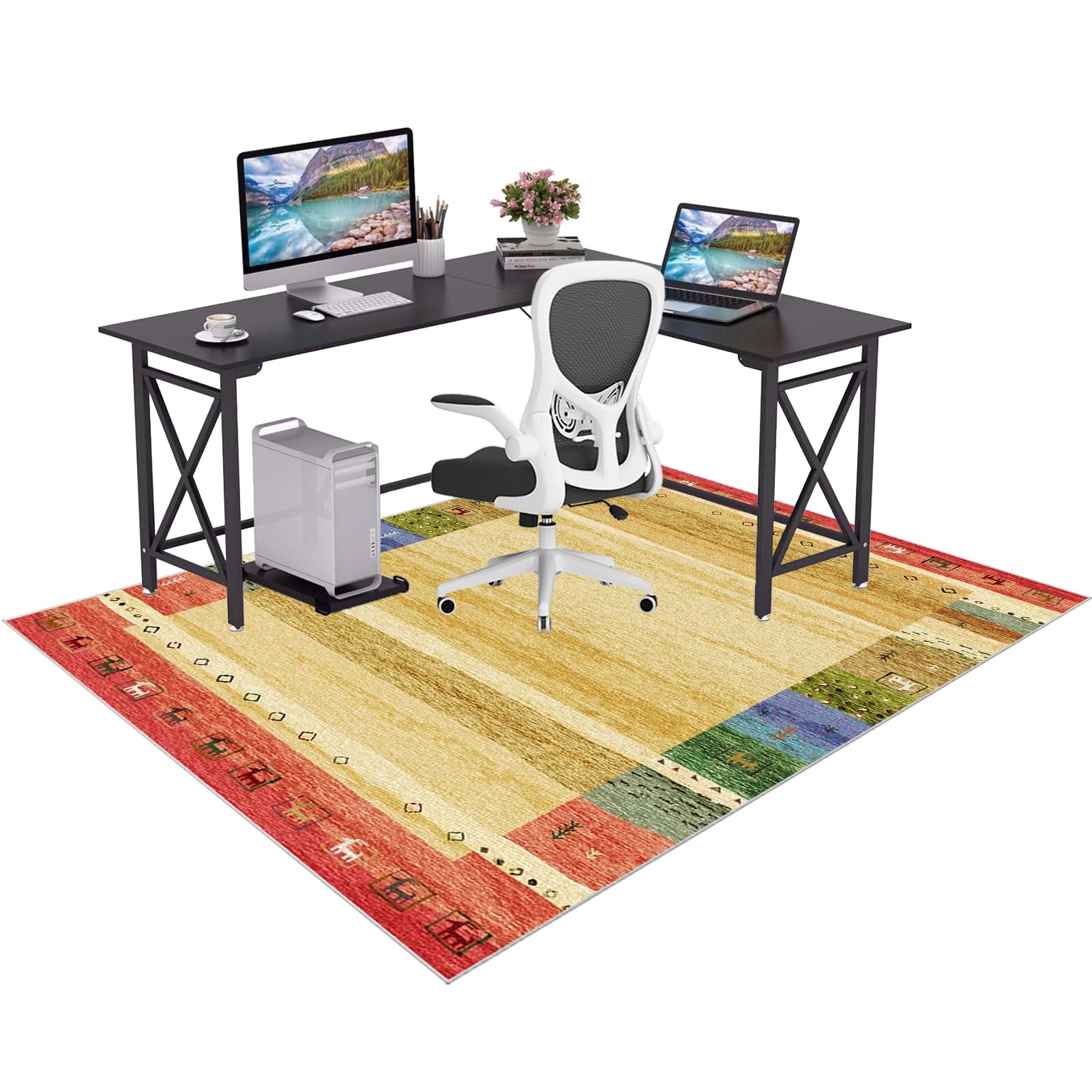 Office Chair Mats For Carpeted Heavy Duty Gaming Floor Mat Large Hardwood Floor Non Slip Rubber Backed Computuer Rolling Chair Washable For Home Office Carpet Protectors Chair Mats 140 x 200 cm