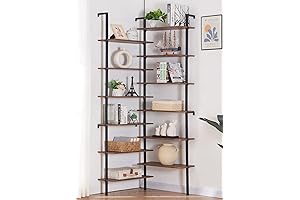 HOMISSUE Corner Bookshelf: 12-Tier Space Saver for Your Corner