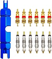 Vista 1 de Medsuo Kit de herramientas de extracción de núcleo de válvula de bicicleta, herramienta universal de reparación de núcleo de válvula de automóvil