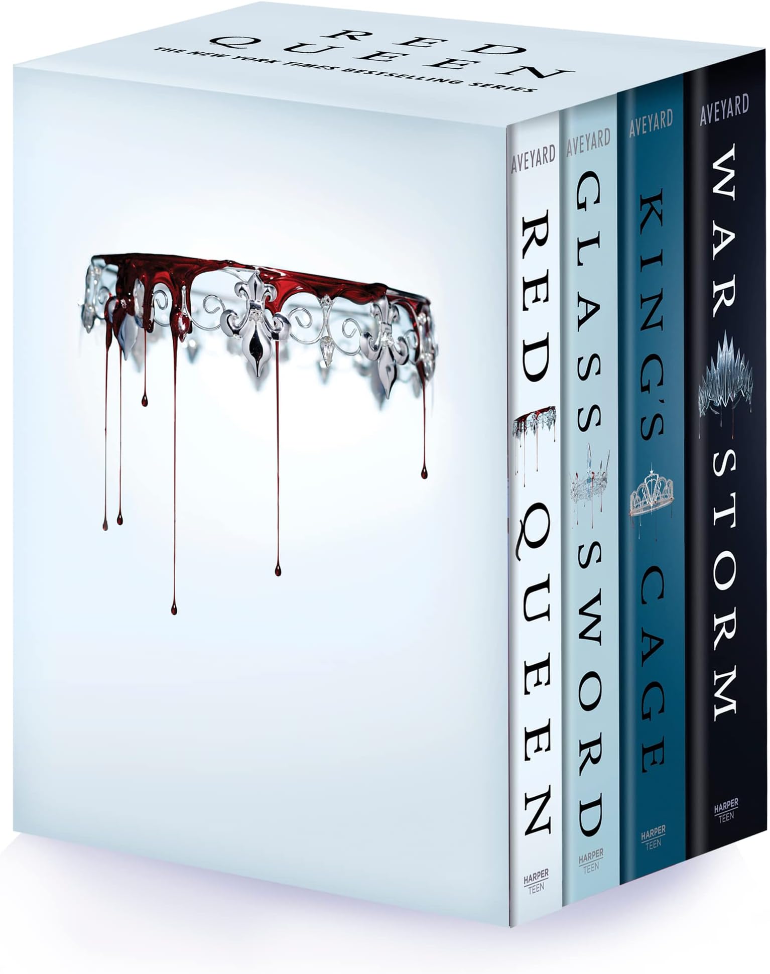 Red Queen 4-Book Paperback Box Set: Red Queen, Glass Sword, King's Cage, War Strom