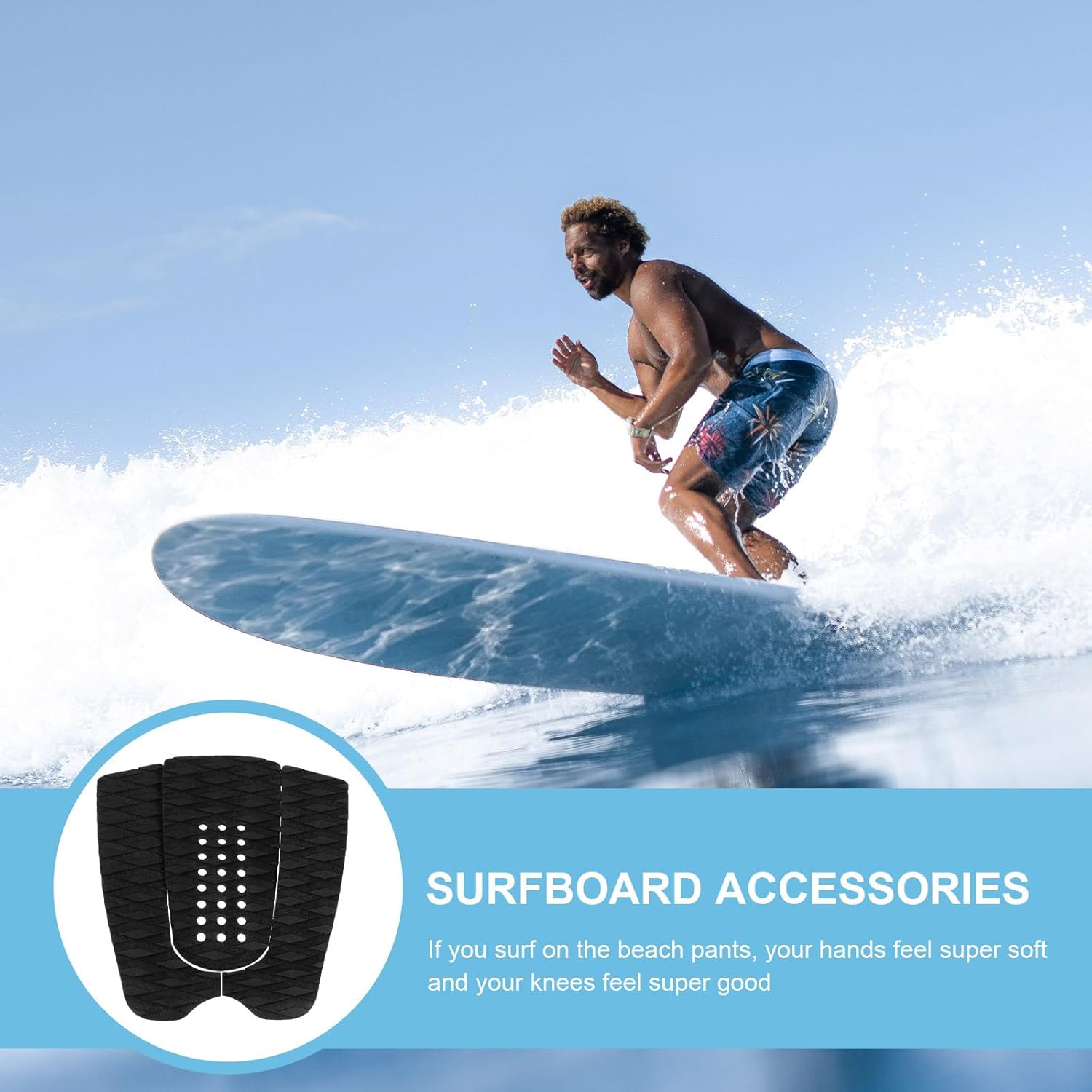 9 Pcs Surfboard Skid Pad Surfboard Pad Stomp Pad Surfboard Deck Pads Surfing Surfboard Front Traction Pad Skateboard Decks Anti Pads for Surfboard Adhesive Eva Fish Plate