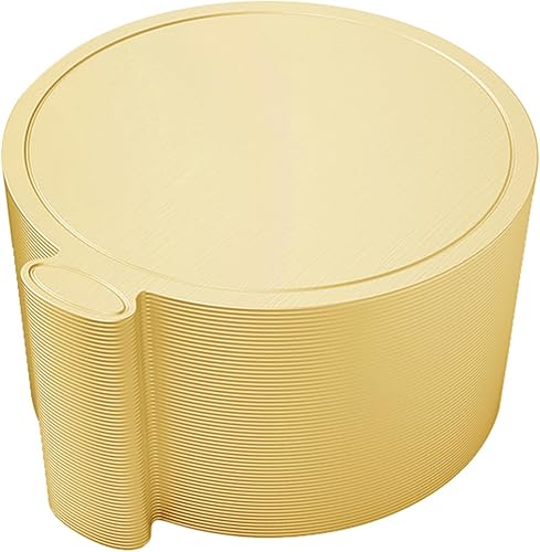 80 tableros redondos para tartas de 4 pulgadas, para magdalenas de mousse, postre de pasteles, decoración de pasteles, color dorado, 3.5 in