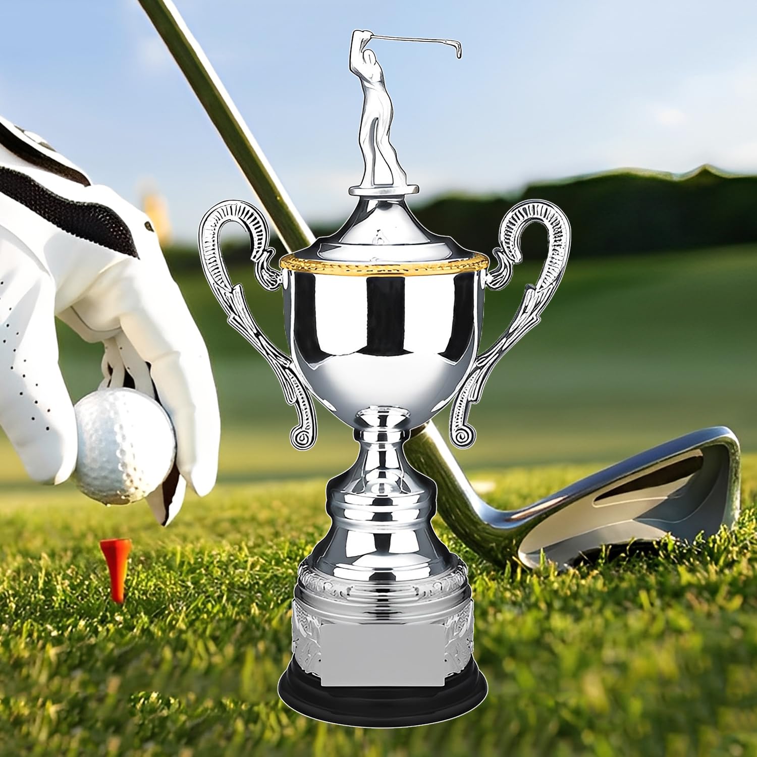 Golfpokal – Backswing Smack Lob Meisterschafts-Trophäe, Metall-Custom-Trophäe für Golfer, Clubhaus Display, Platz Dekoration, Geschenk für Fans & Freunde