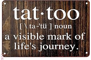 Tattoo Decor Rustic Aluminum Tin Sign for Home Definition Sign Tattoo Shop Sign