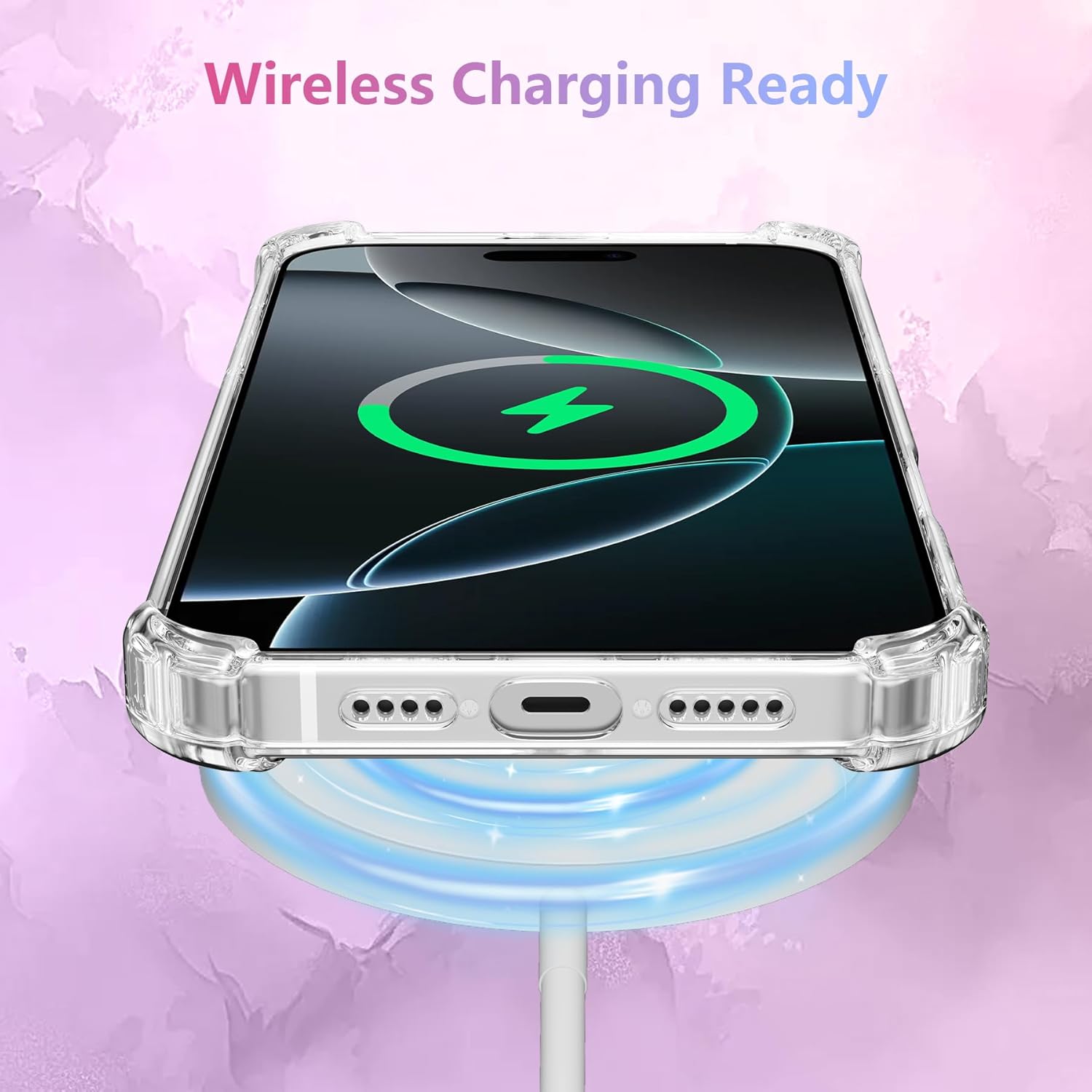 DEFBSC Compatible with iPhone 16 Pro Max Case, Clear Floral Flower Pattern Print Design for Girls Women Flexible Shockproof Soft TPU Bumper Protective Phone Case - Pink Cosmos 5 71f gTTECvL. AC SL1500