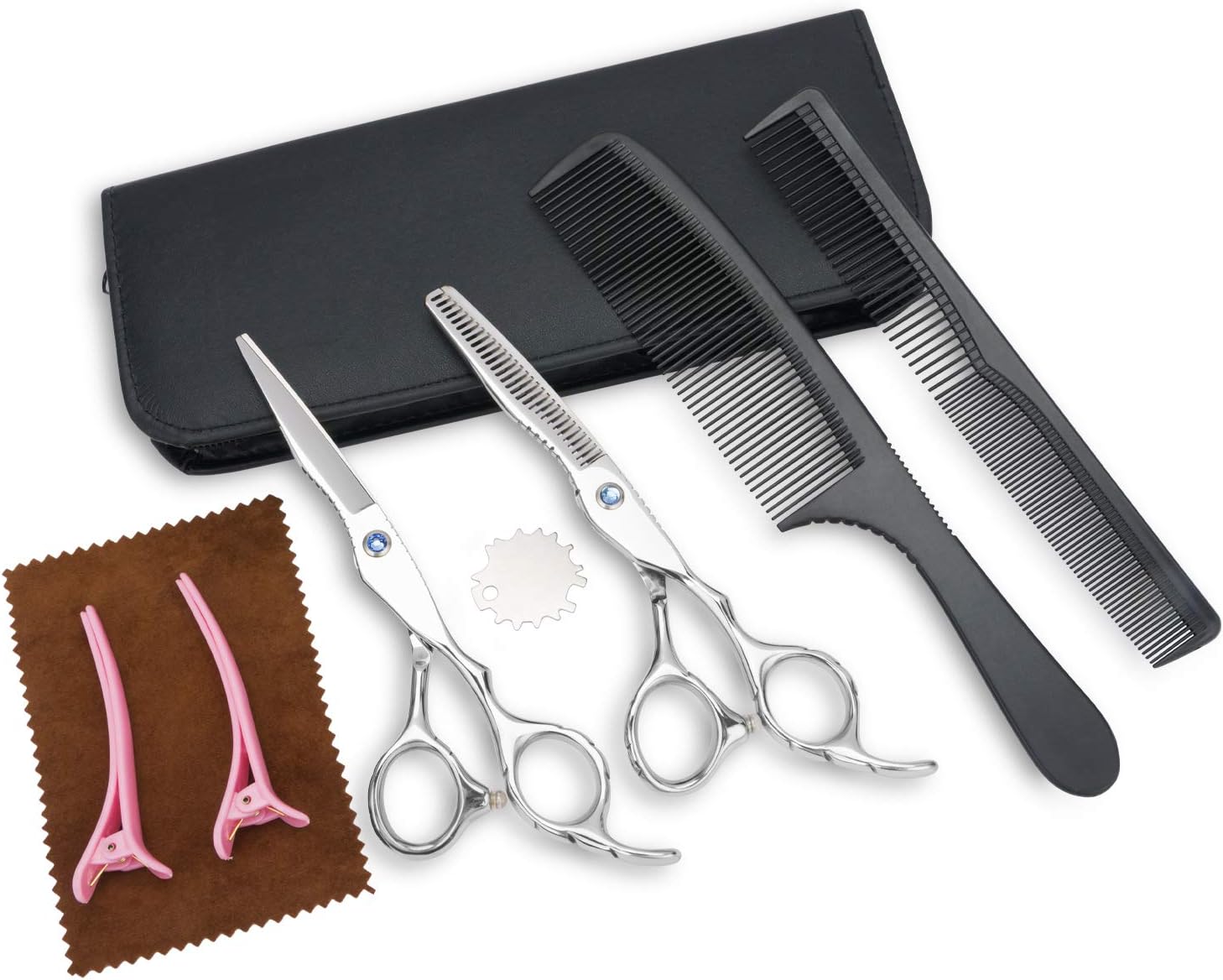 Professional Hairdressing Scissors 9 PCS, Thinning Scissors Hairdressing Shears