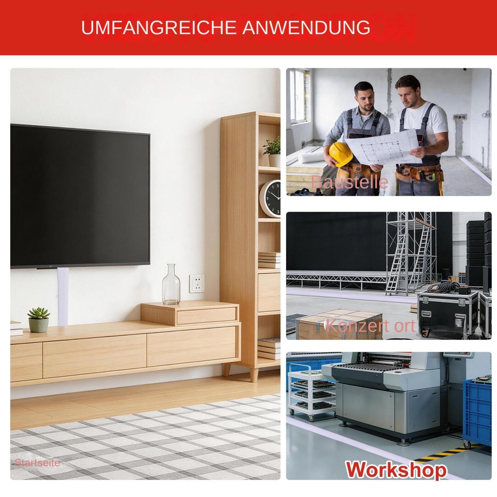 Kabelkanal Boden 20m Rolle 5cm breit Selbstklebende Kabelleiste flach PVC Kabelabdeckung zuschneidbar rutschfest für Homeoffice Wohnzimmer Garage Weiß