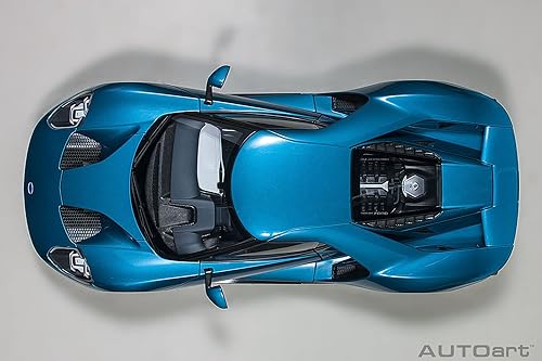 Miniatura 6 de Autoart 2017 Ford GT Liquid Blue Metallic 1/12 Modelo de coche