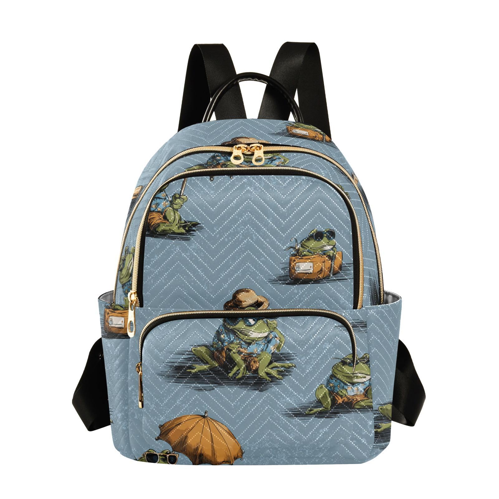 Mochila para laptop de mujer Funny Beach Frog que alivia el peso en el trabajo 8