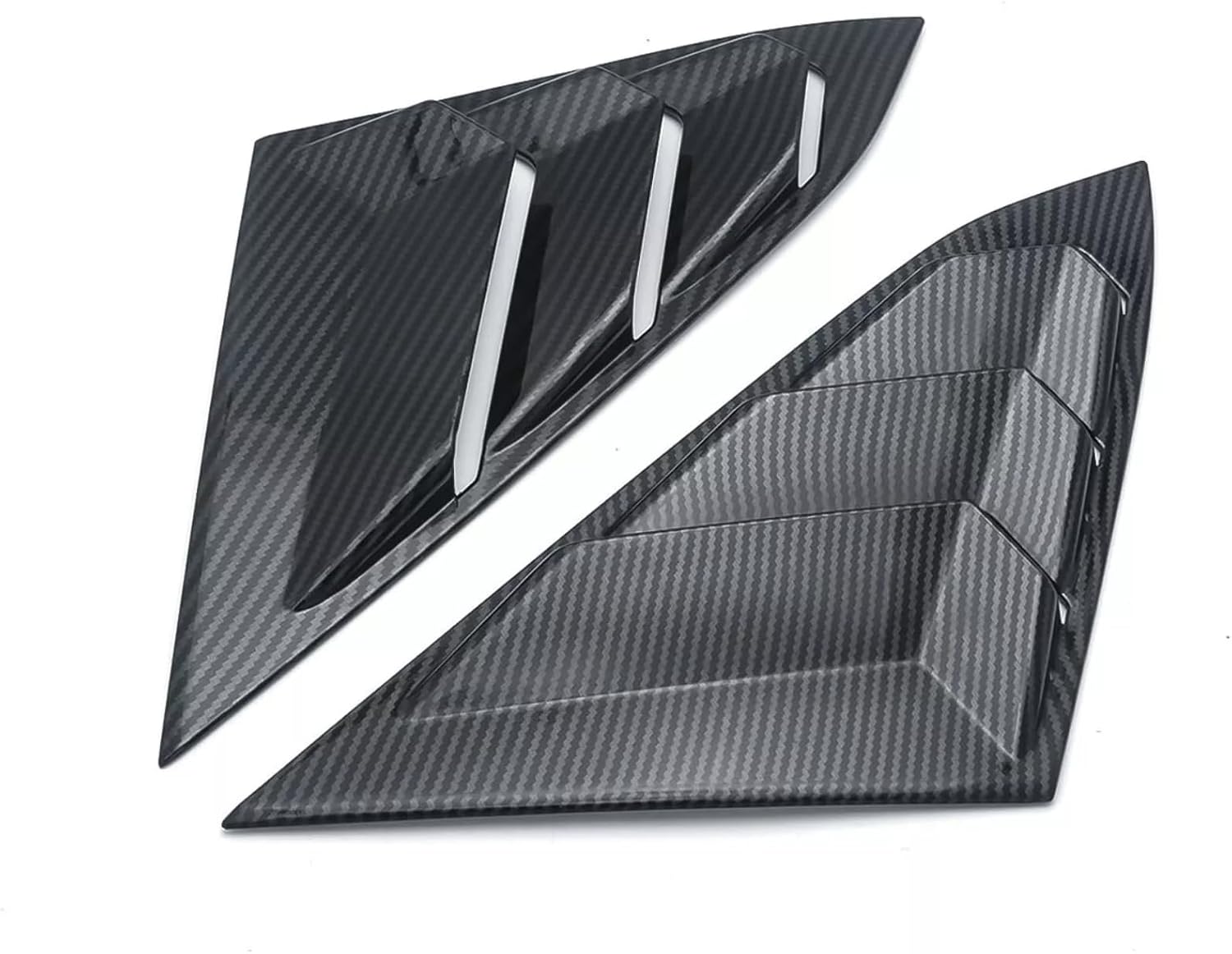 Rear Side Window Louver Shutter Air Vent Scoop Shades Blinds Cover Trim for Honda Civic Sedan 10th Gen 2016 2017 2018 2019 2020 2021 (Carbon Fiber)